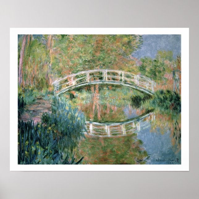 Claude Monet | Japanska bron, Giverny Poster (Framsidan)