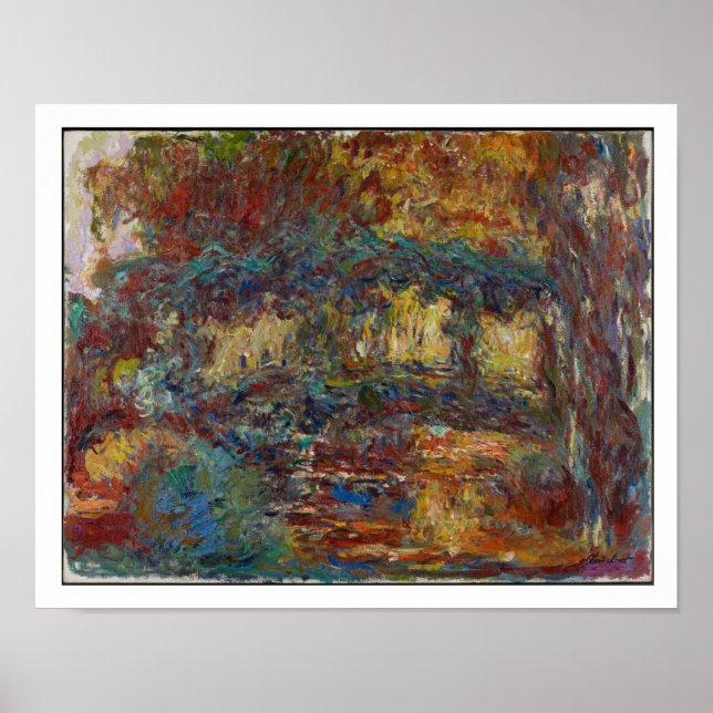 Claude Monet | Japanska bron Poster (Framsidan)