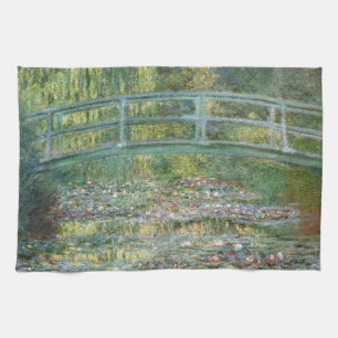 Claude Monet Japanska Bron Vatten Lilja Konst Kökshandduk