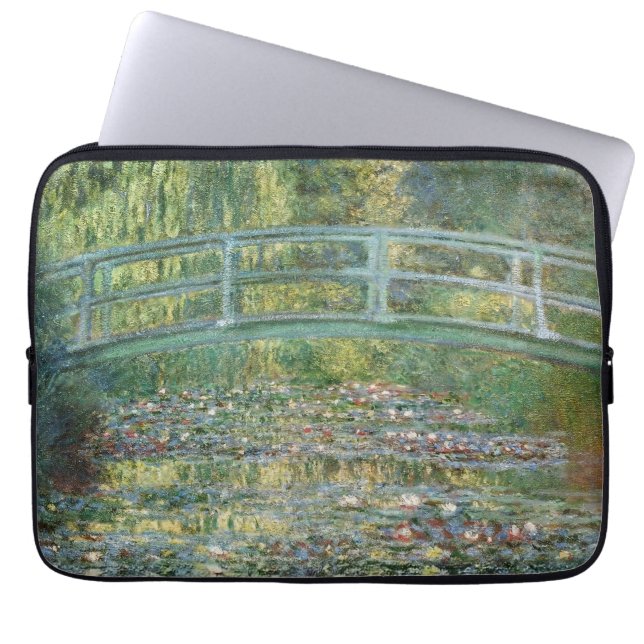 Claude Monet Japanska Bron Vatten Lilja Konst Laptop Fodral (Framsidan)