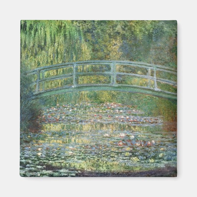 Claude Monet Japanska Bron Vatten Lilja Konst Magnet (Framsidan)
