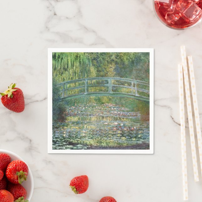 Claude Monet Japanska Bron Vatten Lilja Konst Pappersservett (Insitu)