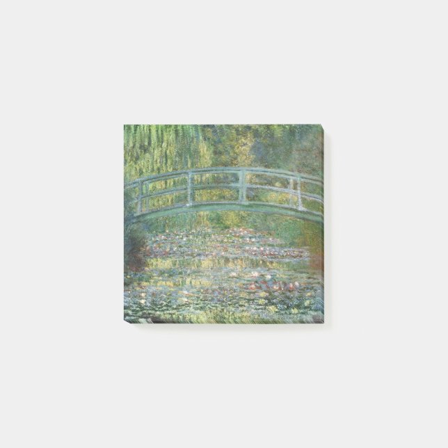 Claude Monet Japanska Bron Vatten Lilja Konst Post-it Block (Framsida)