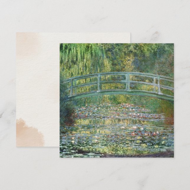 Claude Monet Japanska Bron Vattenlilja Konst (Fram/baksida)