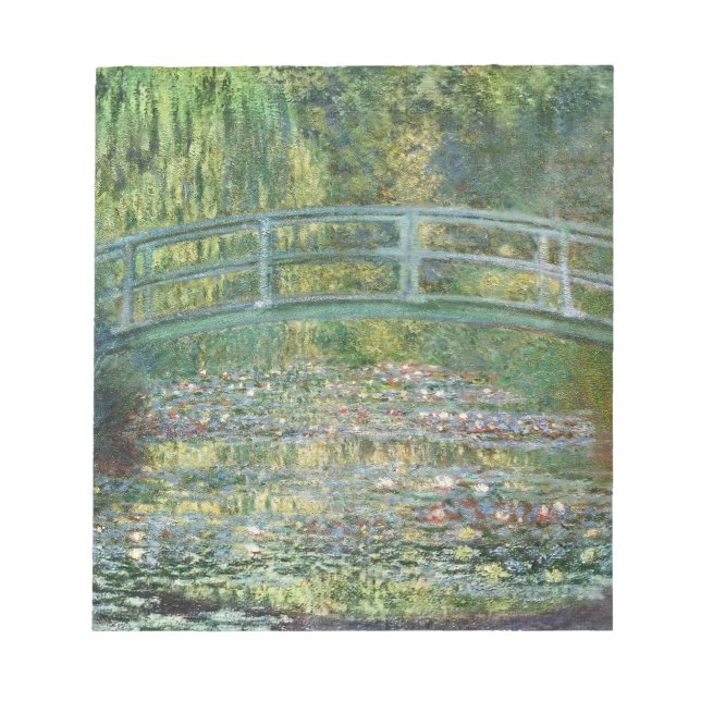 Claude Monet Japanska Bron Vattenlilja Konst Anteckningsblock (Framsida)