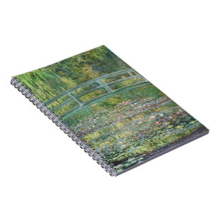 Claude Monet Japanska Bron Vattenlilja Konst Anteckningsbok