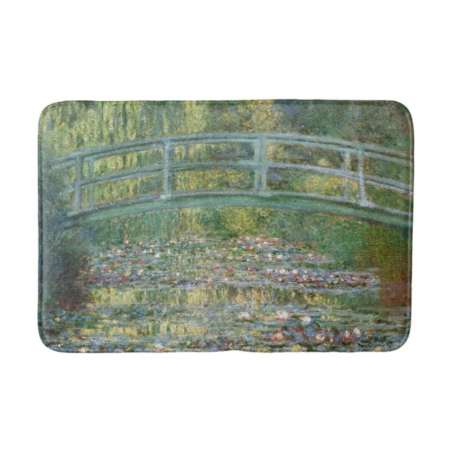 Claude Monet Japanska Bron Vattenlilja Konst Badrumsmatta (Framsidan)