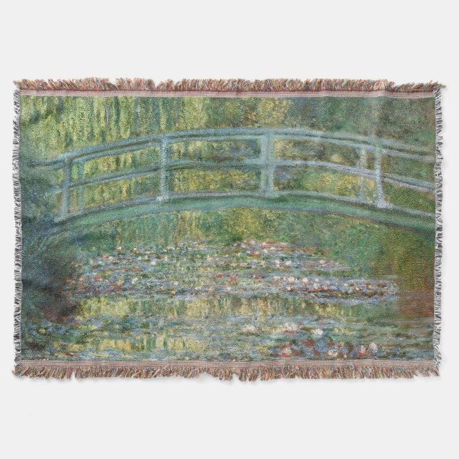 Claude Monet Japanska Bron Vattenlilja Konst Filt (Framsidan)