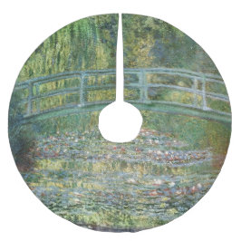 Claude Monet Japanska Bron Vattenlilja Konst Julgransmatta Borstad Polyester