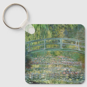 Claude Monet Japanska Bron Vattenlilja Konst Nyckelring