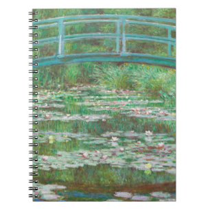 Claude Monet Japanska Footbridge. Impressionism Anteckningsbok