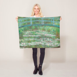 Claude Monet Japanska Footbridge. Impressionism Fleecefilt