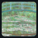 Claude Monet Japanska Footbridge. Impressionism Fyrkantigt Klistermärke<br><div class="desc">Claude Monet "Japanska fotbollsmärket".</div>