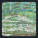 Claude Monet Japanska Footbridge. Impressionism Fyrkantigt Klistermärke<br><div class="desc">Claude Monet "Japanska fotbollsmärket".</div>