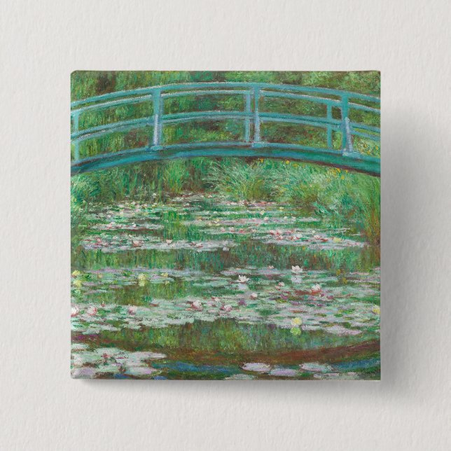Claude Monet Japanska Footbridge. Impressionism Knapp (Framsida)