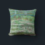 Claude Monet Japanska Footbridge. Impressionism Kudde<br><div class="desc">Claude Monet "Japanska fotbollen" dekorativ kudde. Impressionistisk konst.</div>