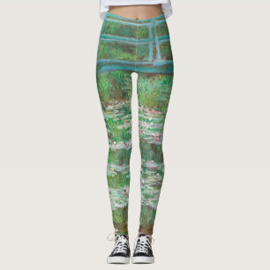 Claude Monet Japanska Footbridge. Impressionism Leggings