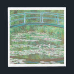 Claude Monet Japanska Footbridge. Impressionism Pappersservett<br><div class="desc">Claude Monet "Japansk Footbridge" napkin. Sommarens vatten lily nature impressionism.</div>