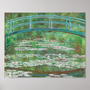 Claude Monet Japanska Footbridge. Impressionism Poster
