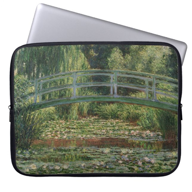 Claude Monet Japanska Footbridge & Vatten Lily Bas Laptop Fodral (Framsidan)