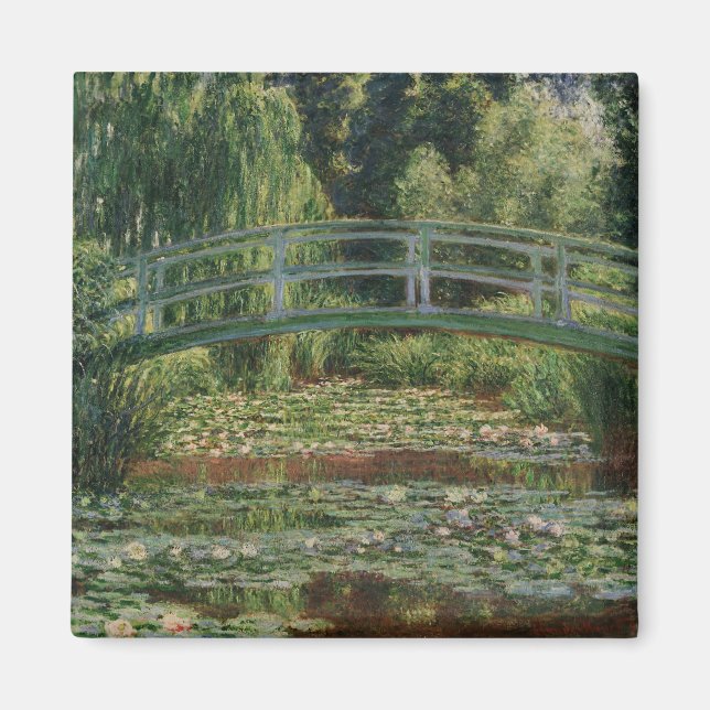 Claude Monet Japanska Footbridge & Vatten Lily Bas Magnet (Framsidan)