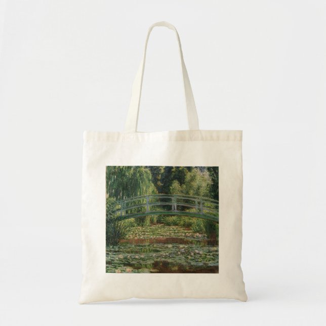 Claude Monet Japanska Footbridge & Vatten Lily Bas Tygkasse (Framsidan)