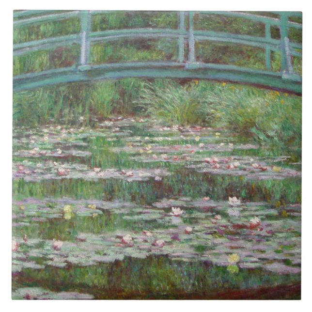 Claude Monet - Japanska fotbollen Kakelplatta (Framsidan)