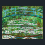 Claude Monet: Japanska fotbollen Poster<br><div class="desc">Claude Monet var en av grundarna av Franskens imponerande målare, och den mest konsekventa och skickliga utövaren av rörelsens filosofi att uttrycka sina uppfattningar före naturen, särskilt när det gäller landskapsmålning i luft. Fotbron i Claude Monets målning fanns faktiskt i Giverny-trädgården. Även om det är en enkel struktur är det...</div>