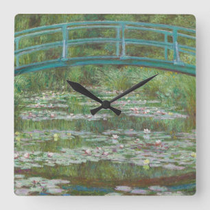 Claude Monet  Japanska fotbollsbryggan 1899 Fyrkantig Klocka