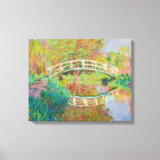Claude Monet - Japanska fotgängarbron, Giverny Canvastryck (Framsida)