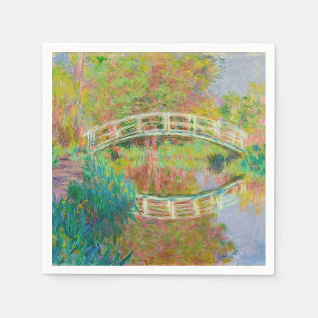 Claude Monet - Japanska fotgängarbron, Giverny Pappersservett (Framsidan)
