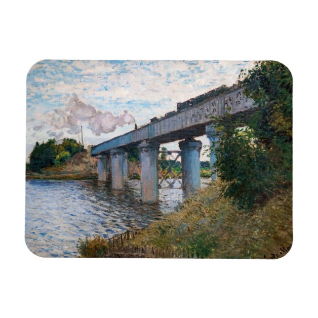 Claude Monet - Järnvägsbron i Argenteuil Magnet (Horisontell)