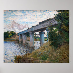 Claude Monet - Järnvägsbron i Argenteuil Poster