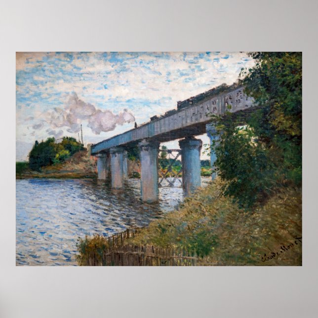 Claude Monet - Järnvägsbron i Argentina Poster (Framsidan)