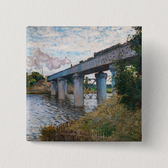 Claude Monet - Järnvägsbron vid Argenteuil Knapp (Framsida)