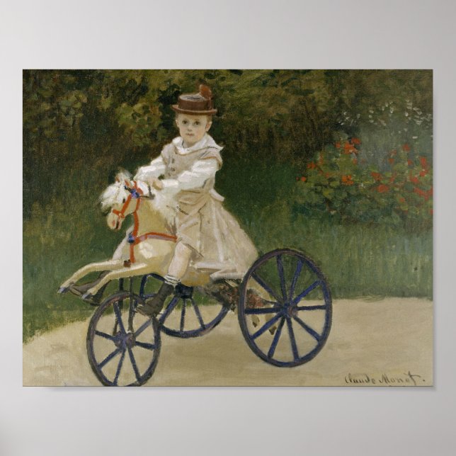 Claude Monet - Jean Monet om sin Hobby Horse Poster (Framsidan)