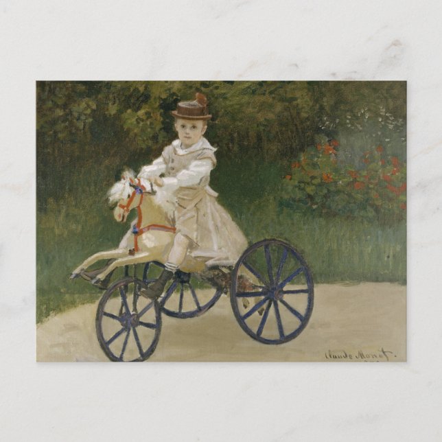 Claude Monet - Jean Monet om sin Hobby Horse Vykort (Framsida)
