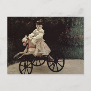 Claude Monet Jean Monet på hans Hobby Horse 1872 Vykort