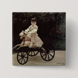 Claude Monet Jean Monet på hans hobbyhäst, 187 Knapp