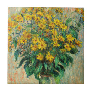 Claude Monet - Jerusalem Artichoke Flowers Kakelplatta