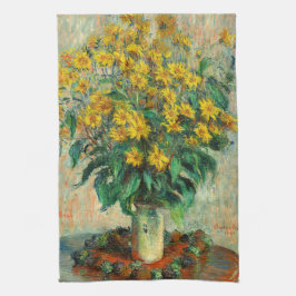 Claude Monet - Jerusalem Artichoke Flowers Kökshandduk