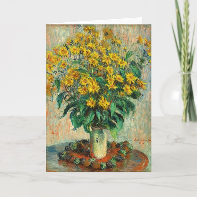Claude Monet - Jerusalem Artichoke Flowers Kort (Framsida)