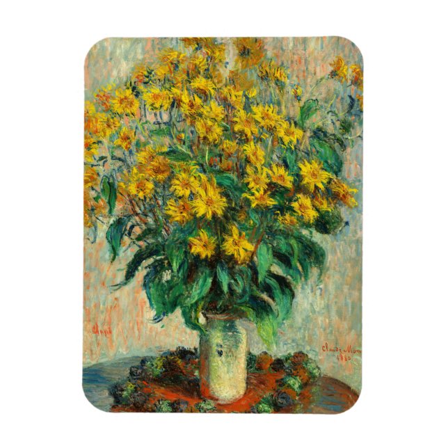 Claude Monet - Jerusalem Artichoke Flowers Magnet (Vertikal)