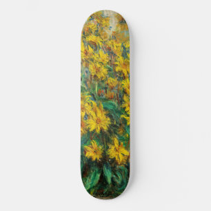 Claude Monet - Jerusalem Artichoke Flowers Mini Skateboard Bräda 18,5 Cm