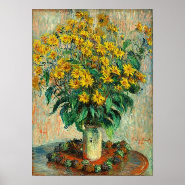 Claude Monet - Jerusalem Artichoke Flowers Poster (Framsidan)