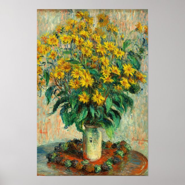 Claude Monet - Jerusalem Artichoke Flowers Poster (Framsidan)