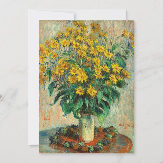 Claude Monet - Jerusalem Artichoke Flowers Tack Kort (Framsida)