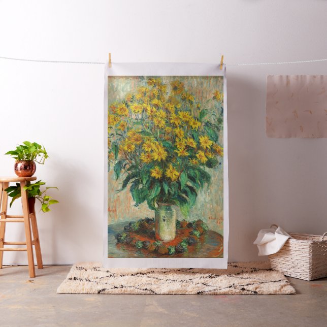 Claude Monet - Jerusalem Artichoke Flowers Tyg (In Situ)