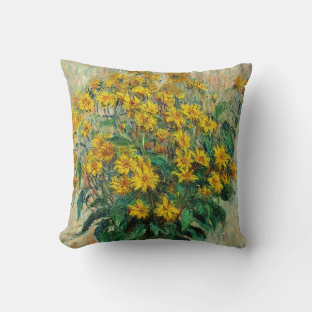 Claude Monet - Jordärtskocka blommor Kudde (Framsida)