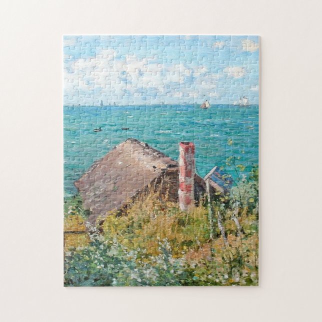 Claude Monet - Kabinen på Saint Adresse Pussel (Vertikal)